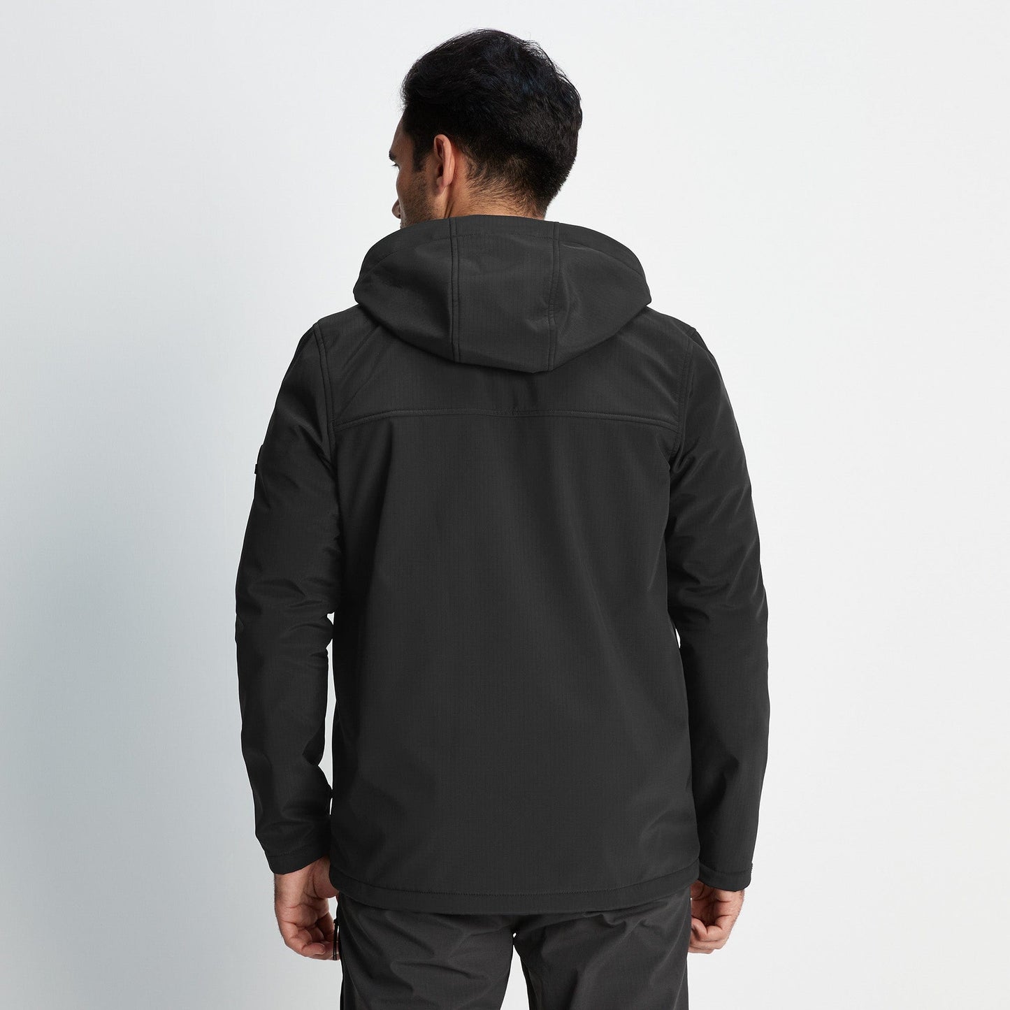Truro Mens Hooded Softshell Jacket - Black