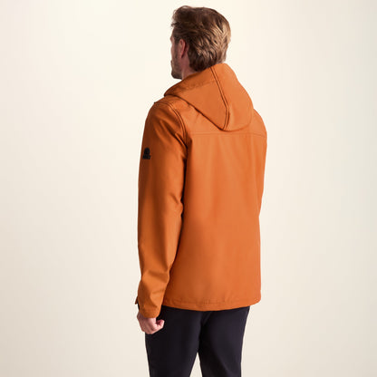 Truro Mens Hooded Softshell Jacket - Dark Orange