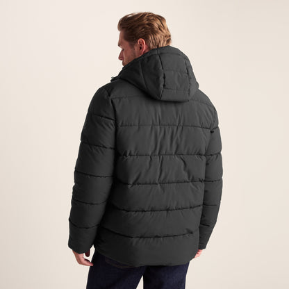 Tunnard Mens Short Shower Resistant Insulated Jacket - Black