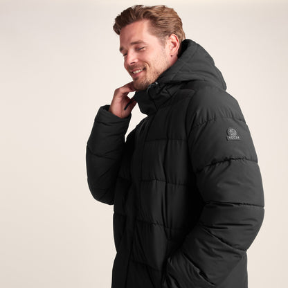 Tunnard Mens Short Shower Resistant Insulated Jacket - Black