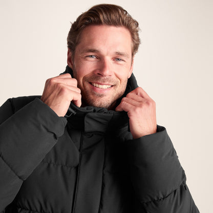 Tunnard Mens Short Shower Resistant Insulated Jacket - Black