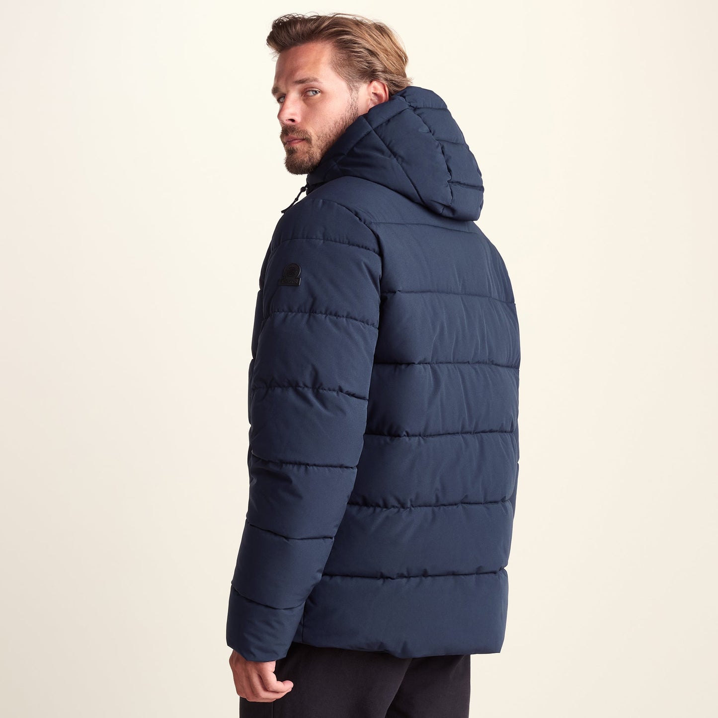 Tunnard Mens Short Shower Resistant Insulated Jacket - Dark Indigo