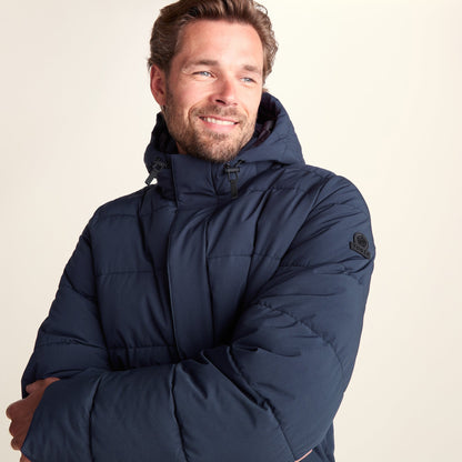 Tunnard Mens Short Shower Resistant Insulated Jacket - Dark Indigo
