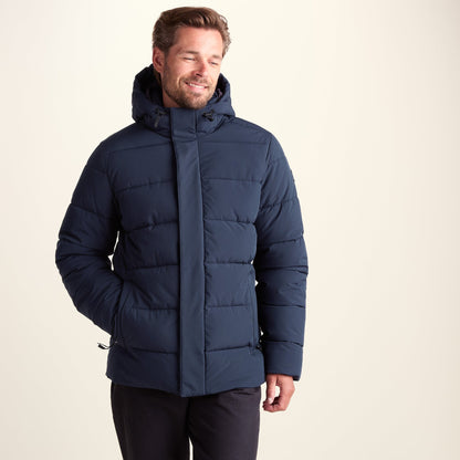 Tunnard Mens Short Shower Resistant Insulated Jacket - Dark Indigo