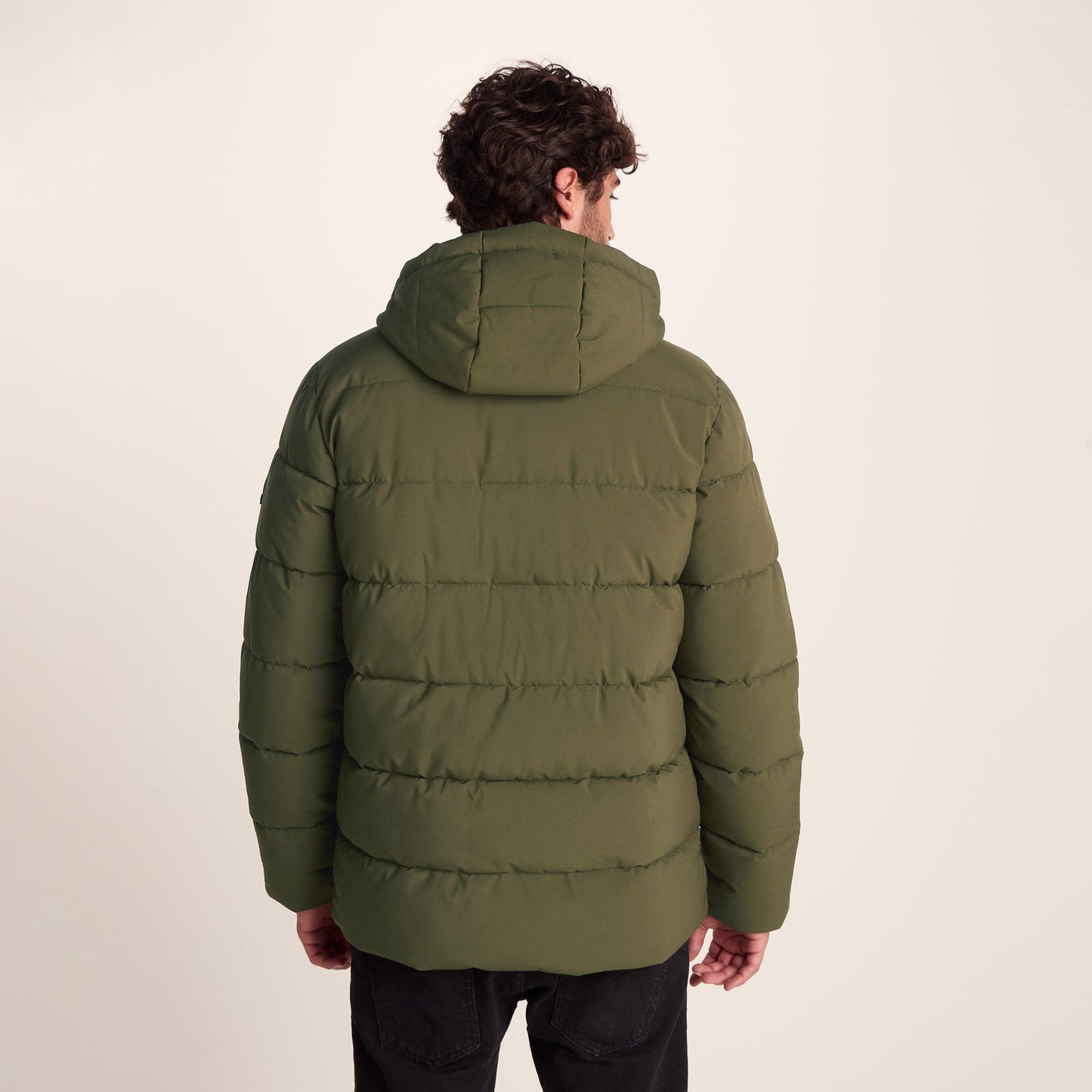Tunnard Mens Short Shower Resistant Insulated Jacket - Khaki