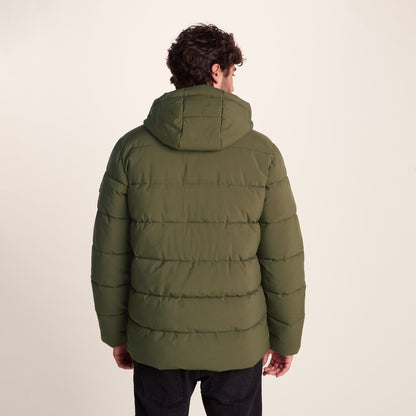 Tunnard Mens Short Shower Resistant Insulated Jacket - Khaki