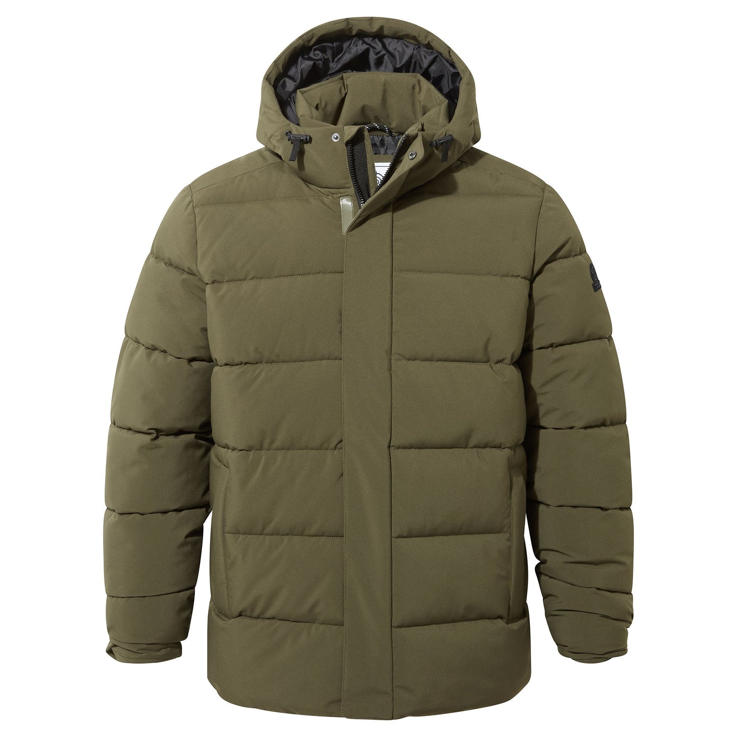 Tunnard Mens Short Shower Resistant Insulated Jacket - Khaki
