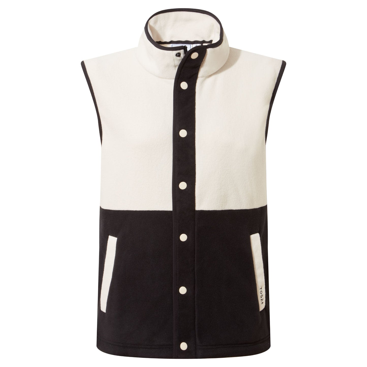 Tunston Womens Relaxed Fit Microfleece Gilet - Vanilla/Black