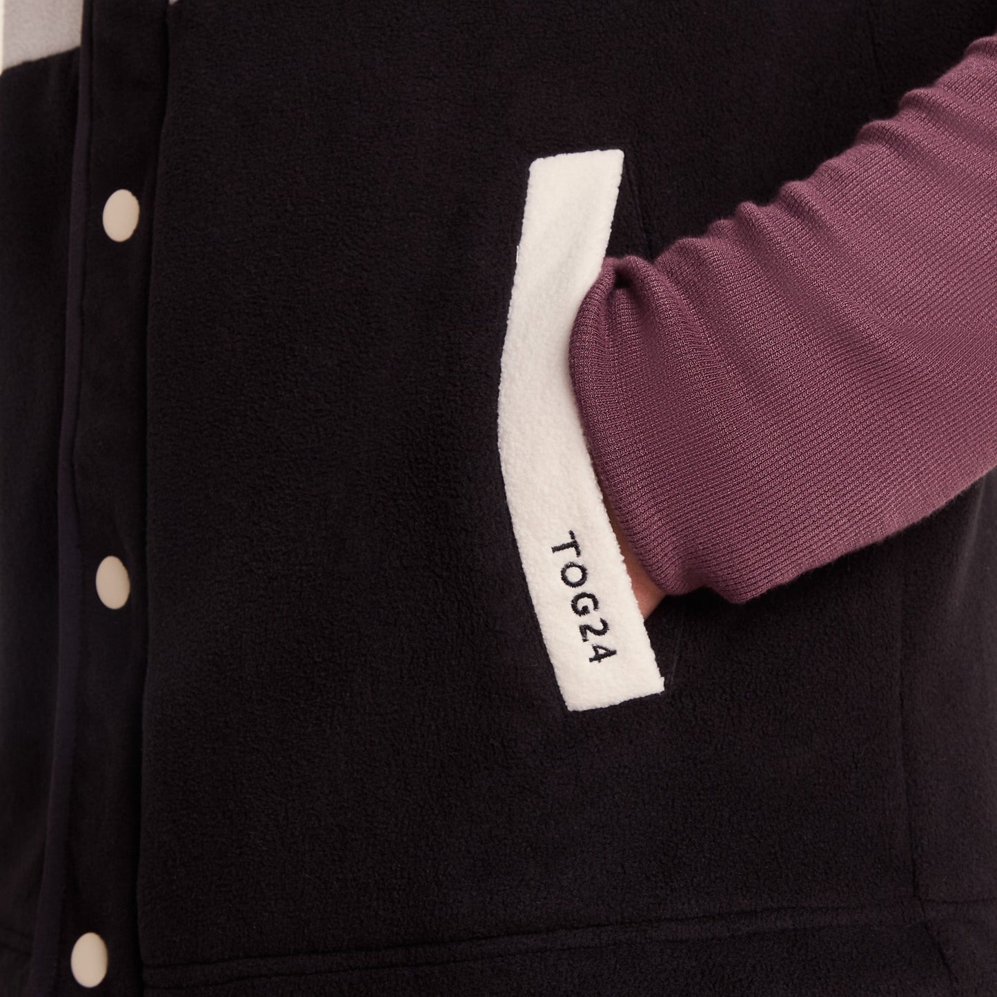 Tunston Womens Relaxed Fit Microfleece Gilet - Vanilla/Black