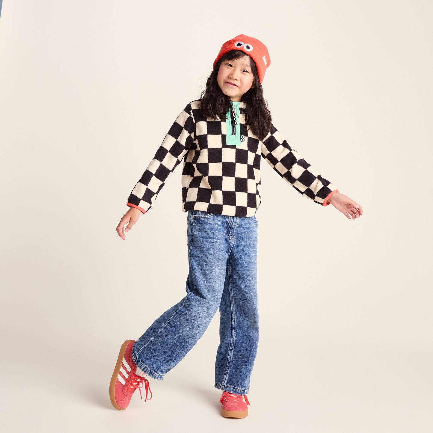 Uda Kids Shaun the Sheep Knit Hat - Satsuma Orange