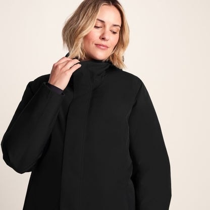 Uma Womens Waterproof Down Insulated Parka - Black