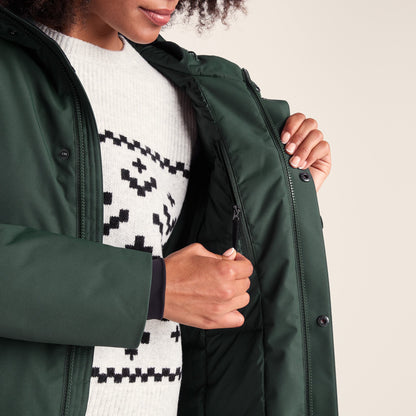 Uma Womens Waterproof Down Insulated Parka - Racing Green