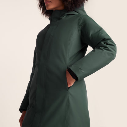 Uma Womens Waterproof Down Insulated Parka - Racing Green