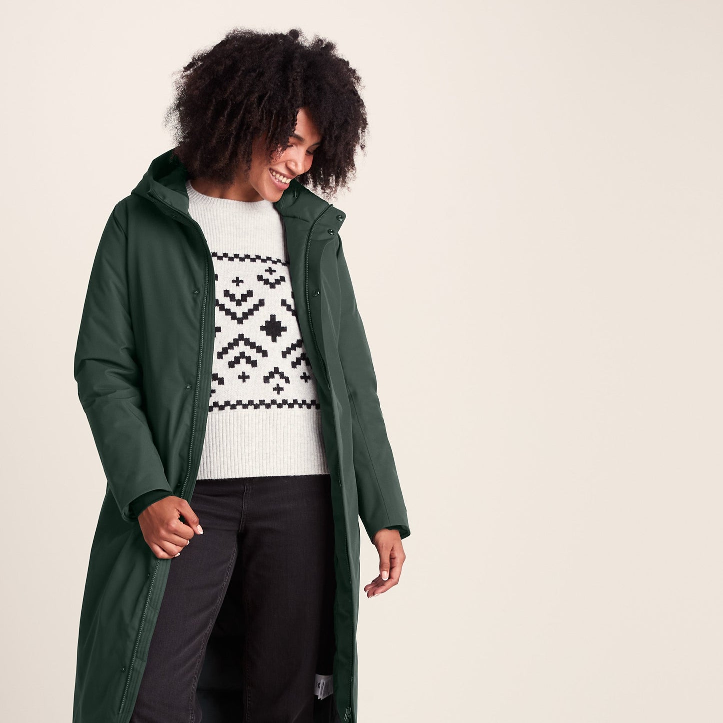 Uma Womens Waterproof Down Insulated Parka - Racing Green