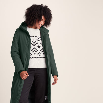 Uma Womens Waterproof Down Insulated Parka - Racing Green