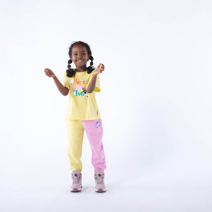 Valais Kids Shaun the Sheep Sweat Pant - Piglet Pink