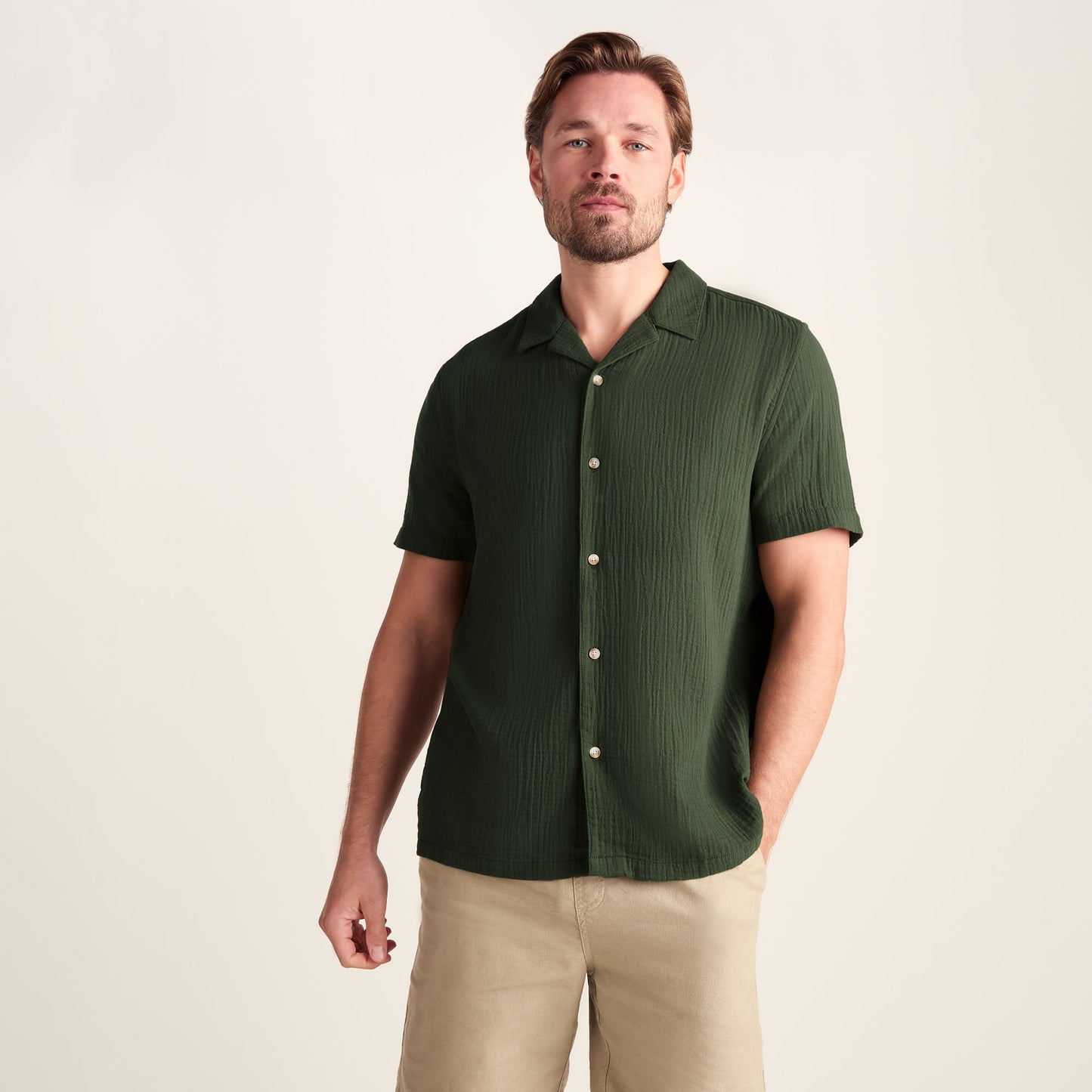 Valtos Mens Short Sleeve Supersoft Shirt - Forage Green
