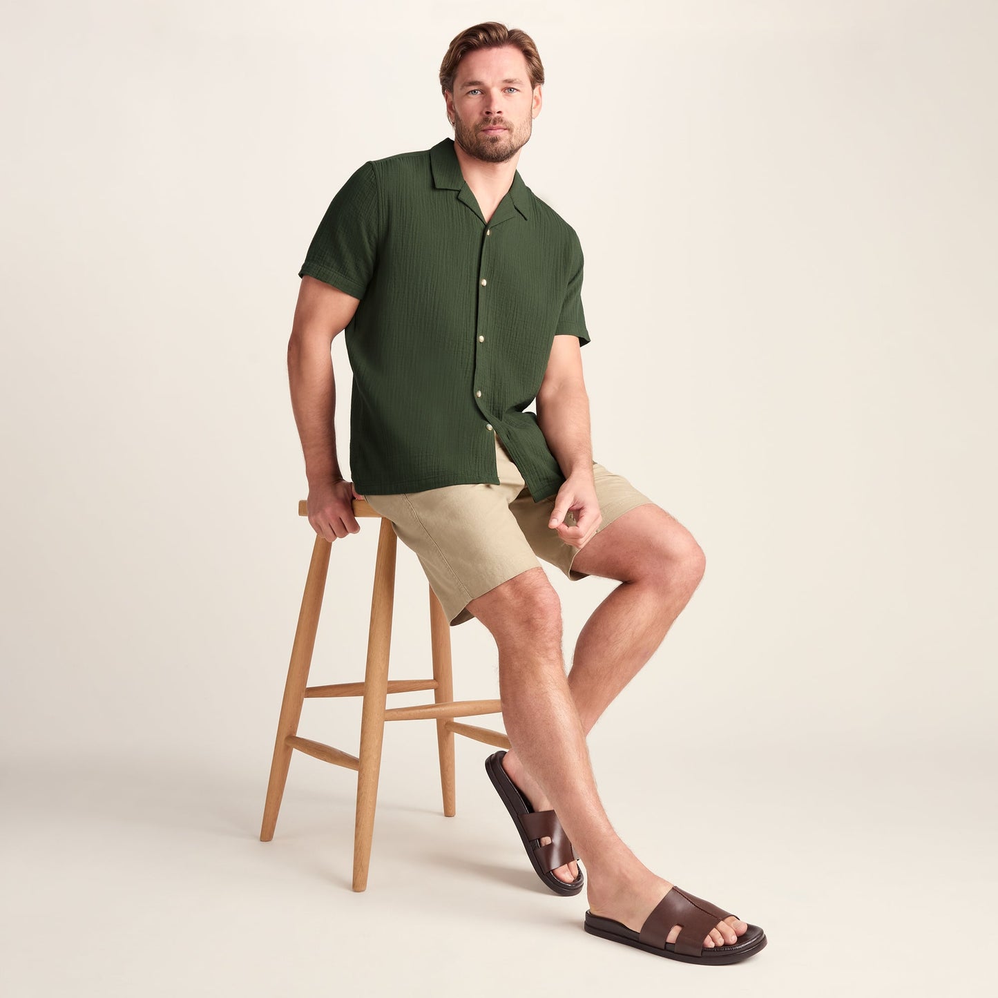 Valtos Mens Short Sleeve Supersoft Shirt - Forage Green