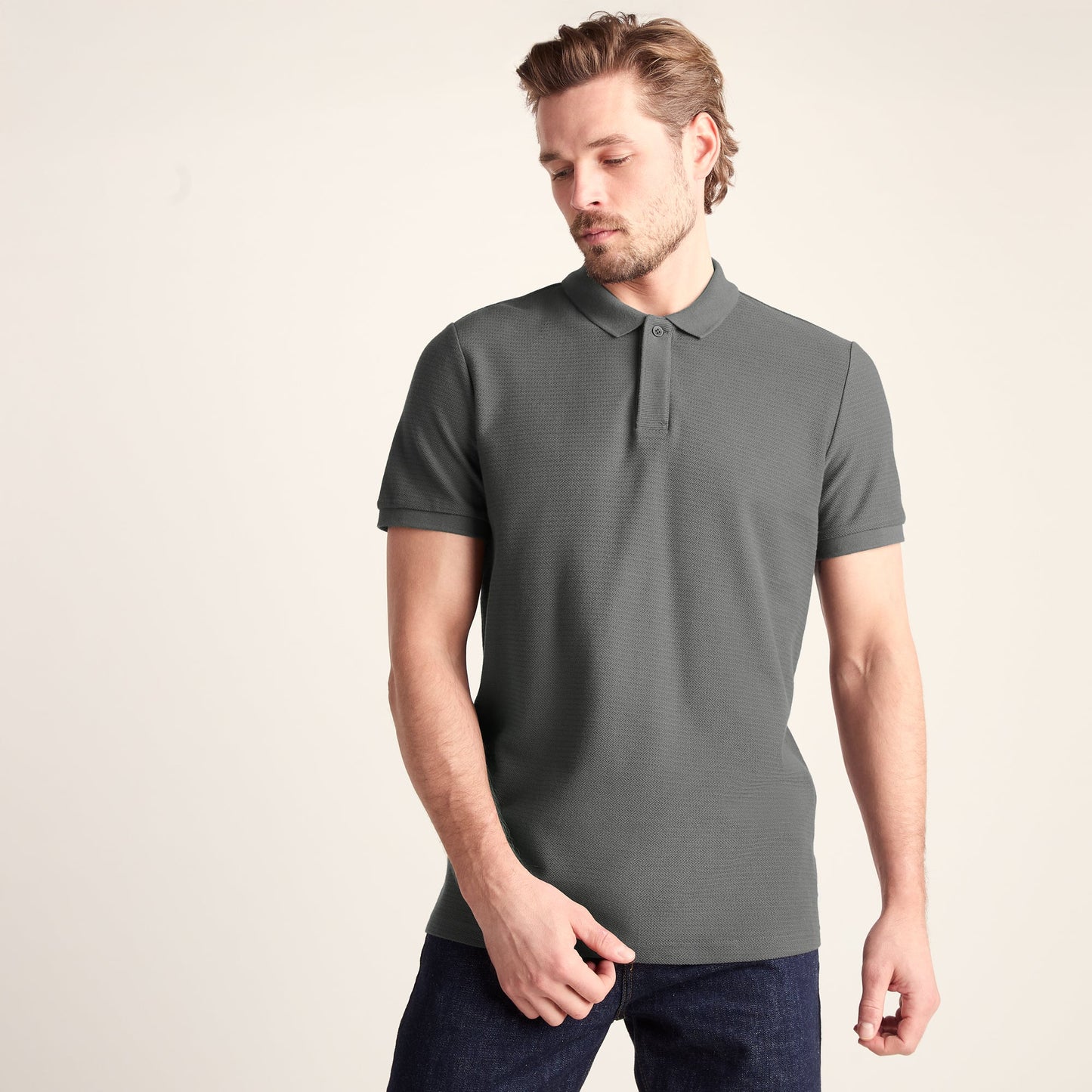 Varris Mens 100% Cotton Supersoft Polo Shirt - Deep Slate