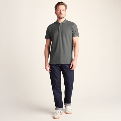 Varris Mens 100% Cotton Supersoft Polo Shirt - Deep Slate