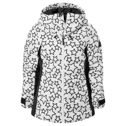 Vermont Womens Ski Jacket - Black/Optic White Outline Star