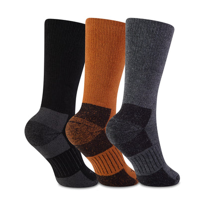 Villach 3 Pack Mens Trek Socks - Black/Mahogany/Dk Grey Marl
