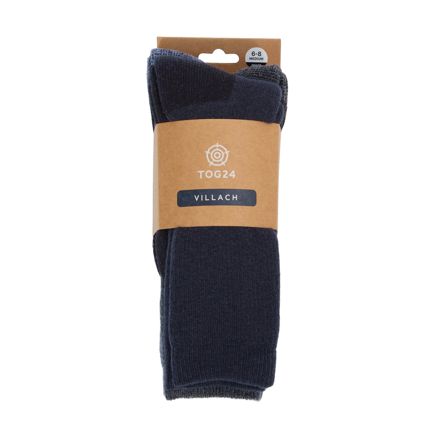 Villach 3 Pack Mens Trek Socks - Dark Indigo/Smokey Blue/Dk Grey Melange L