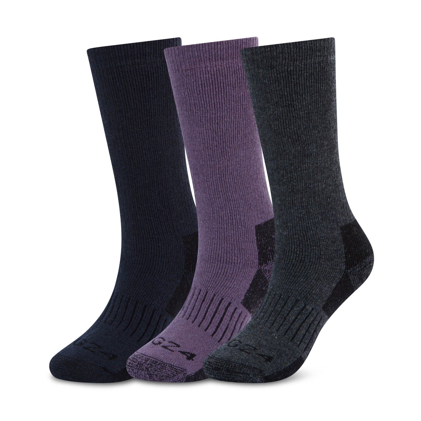 Villach 3 Pack Womens Trek Socks - Dark Indigo/Smokey Purple/Dk Grey Melange