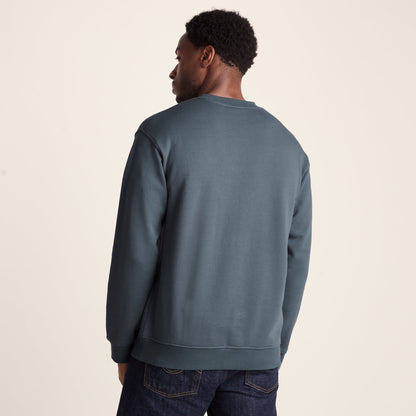 Warren Mens Relaxed Fit 100% Cotton Heavyweight Sweat - Aegean Teal