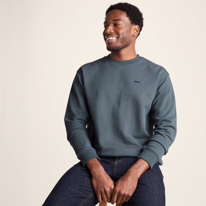 Warren Mens Relaxed Fit 100% Cotton Heavyweight Sweat - Aegean Teal