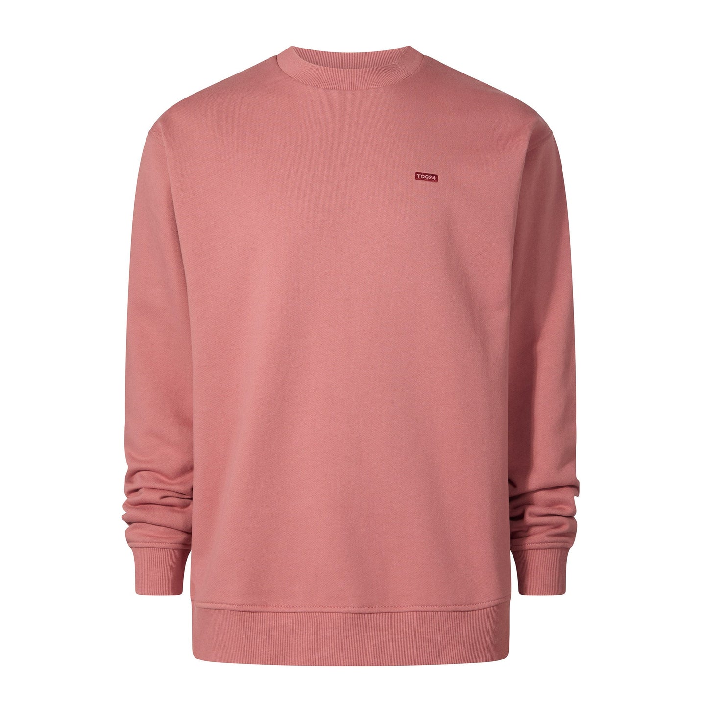 Warren Mens Relaxed Fit 100% Cotton Heavyweight Sweat - Redwood