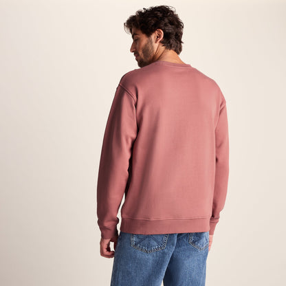 Warren Mens Relaxed Fit 100% Cotton Heavyweight Sweat - Redwood