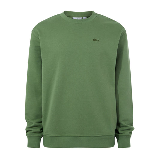 Warren Mens Relaxed Fit 100% Cotton Heavyweight Sweat - Dark Matcha