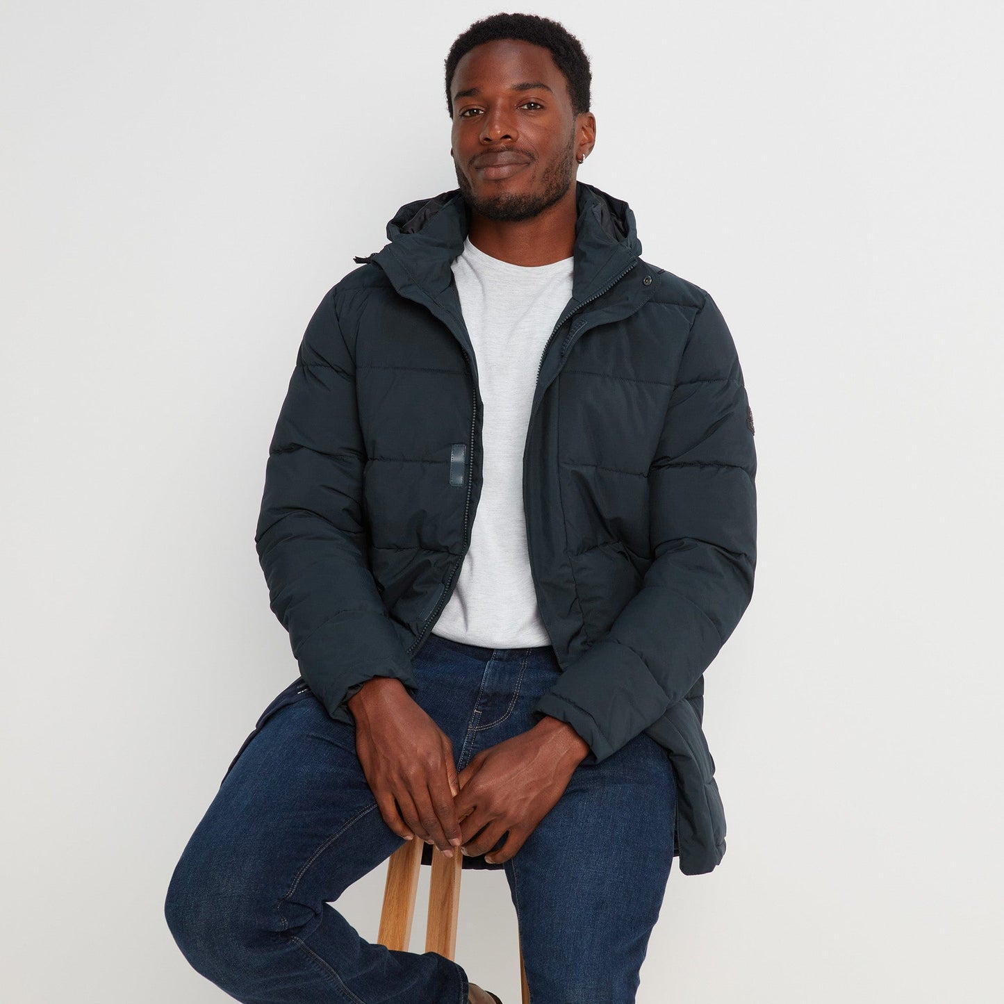 Watson Mens Long Insulated Jacket - Navy