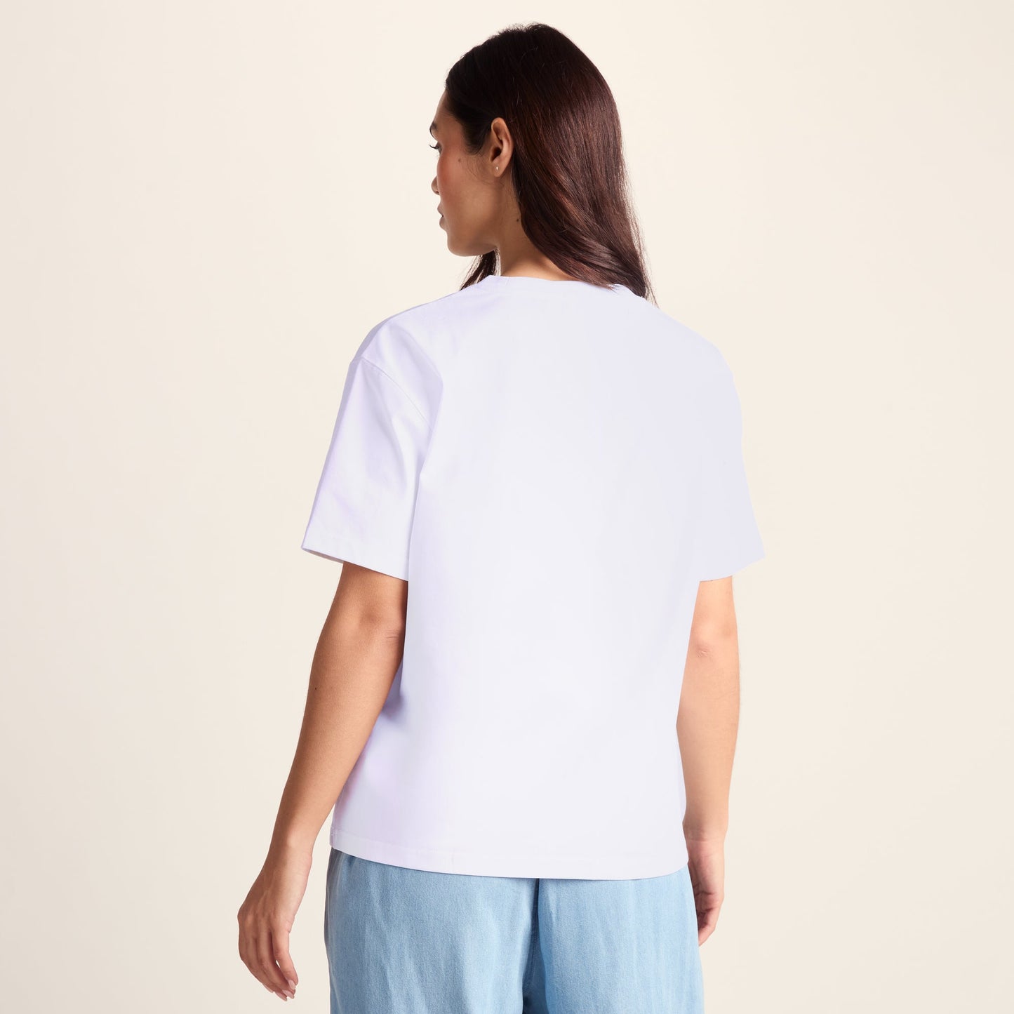 Wave Womens Premium Supersoft Relaxed Fit T-Shirt - Optic White