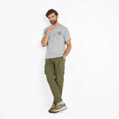 Whitby Mens 100% Cotton Supersoft T-Shirt - Light Grey Marl