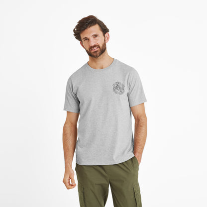 Whitby Mens 100% Cotton Supersoft T-Shirt - Light Grey Marl
