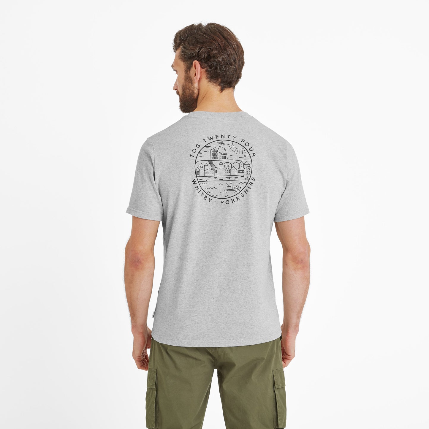 Whitby Mens 100% Cotton Supersoft T-Shirt - Light Grey Marl
