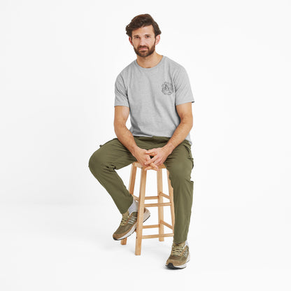 Whitby Mens 100% Cotton Supersoft T-Shirt - Light Grey Marl