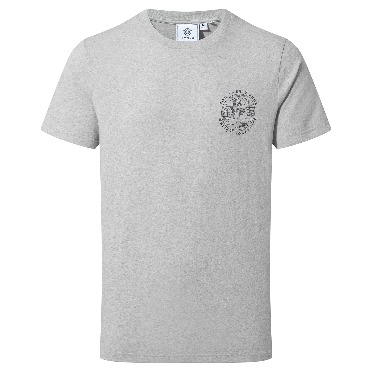 Whitby Mens 100% Cotton Supersoft T-Shirt - Light Grey Marl