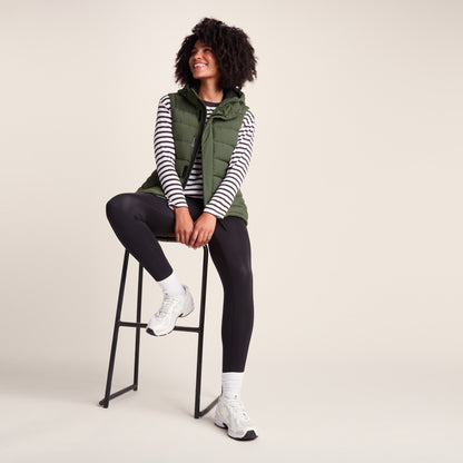 Wyness Womens Shower Resistant Insulated Jacket - Dark Green