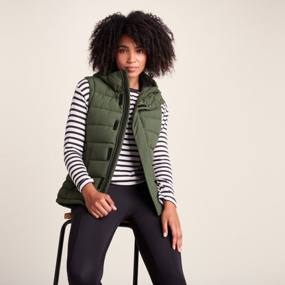 Wyness Womens Shower Resistant Insulated Jacket - Dark Green