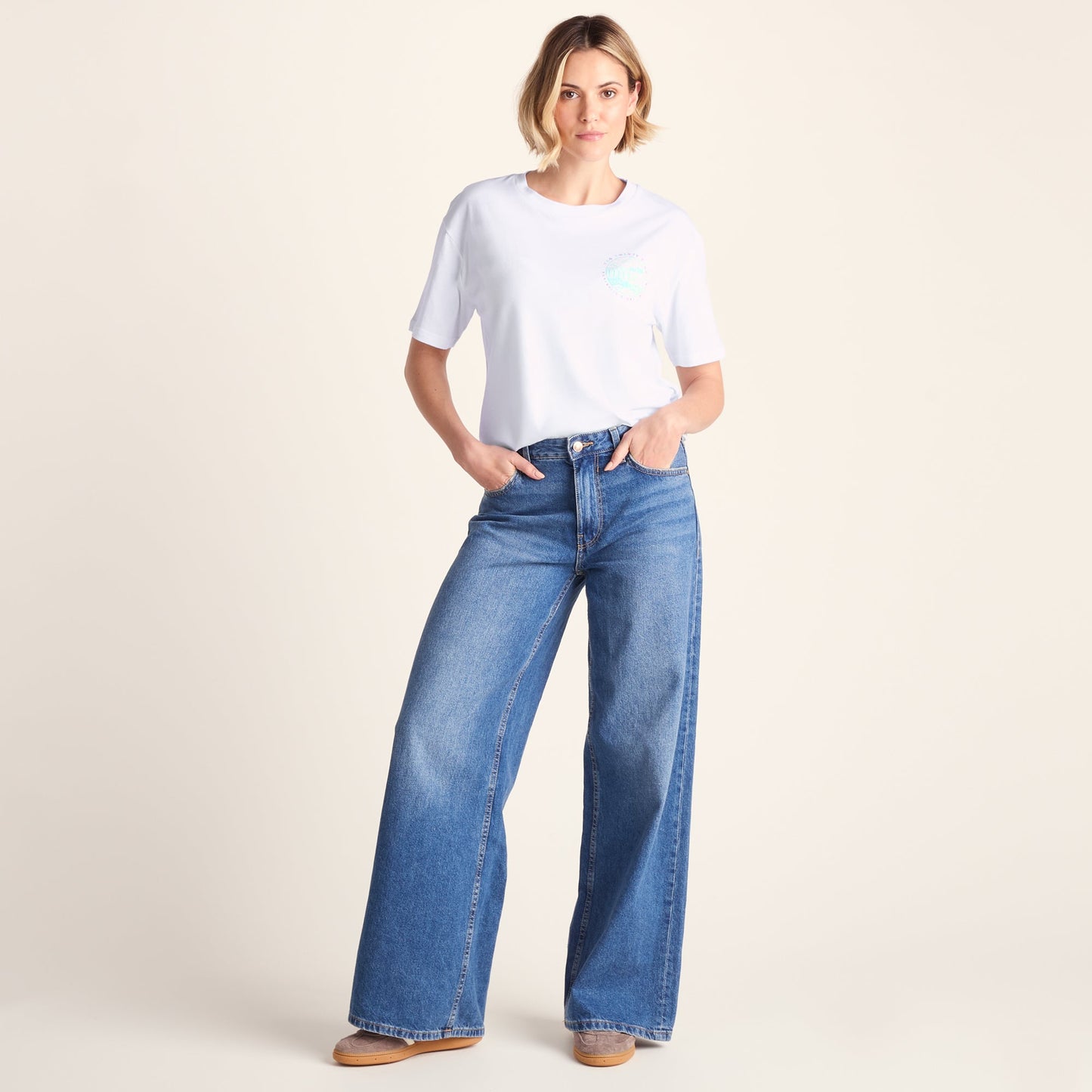 Yorkshire Womens 100% Cotton Supersoft Relaxed Fit T-Shirt - Optic White