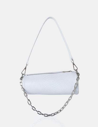 The Claudia White Croc Shoulder Bag