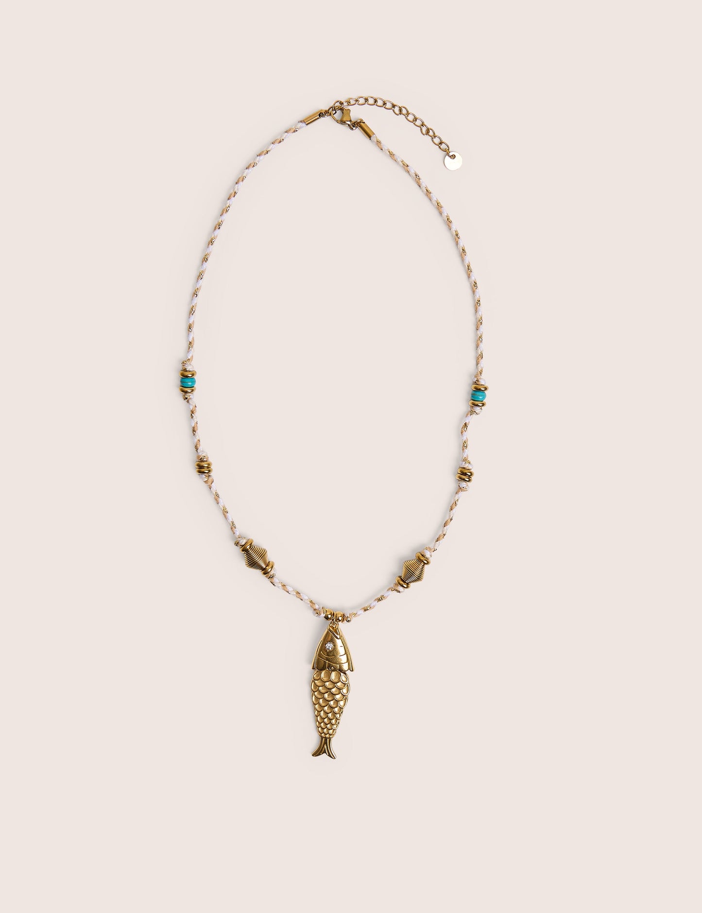 Rope Detail Necklace With Sea Life Charms