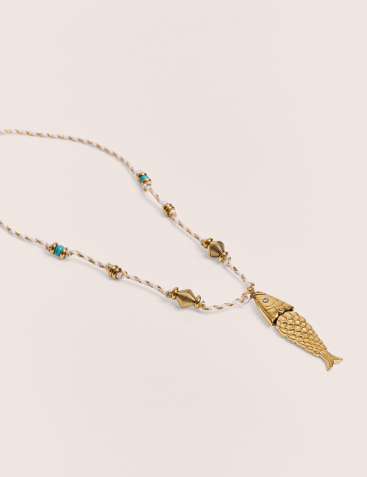 Rope Detail Necklace With Sea Life Charms