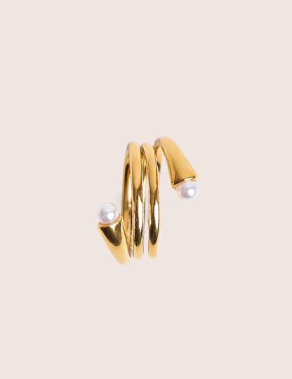 Public Desire Stacked Abstract Ring in Gold