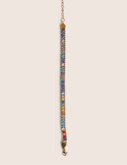 Multi Coloured Diamante Bracelet