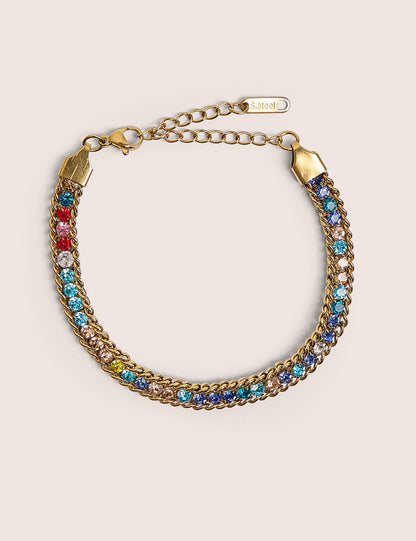 Multi Coloured Diamante Bracelet