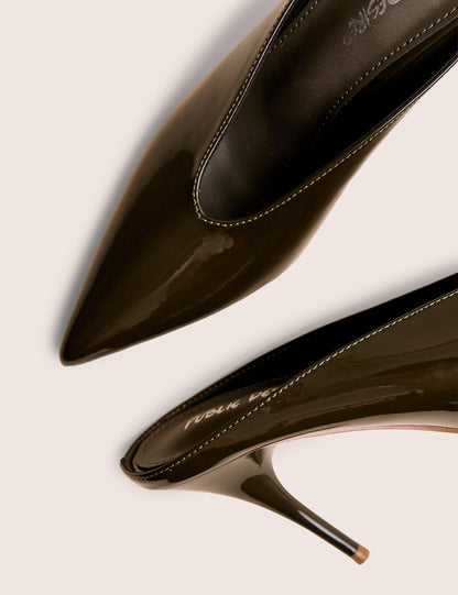 Elixr Green Patent Court High Heels